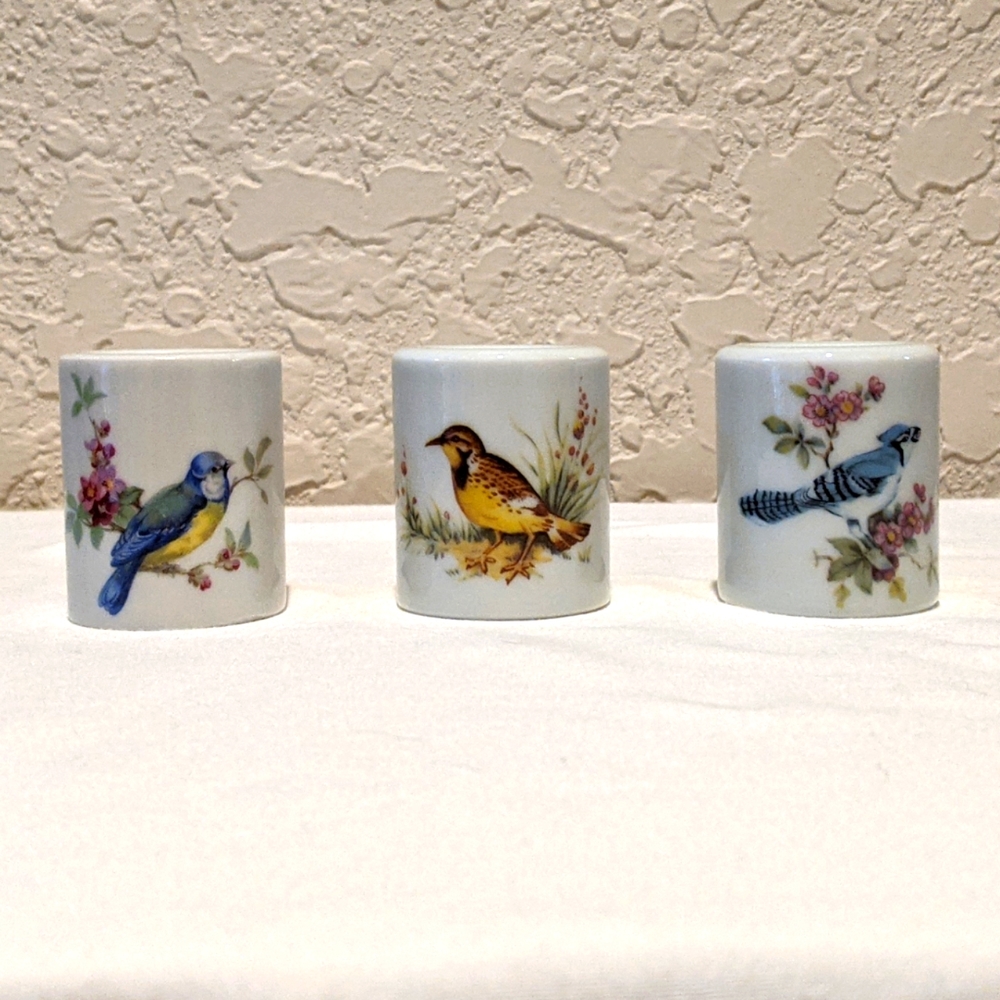 Trio of Bavarian Village Candle Holders